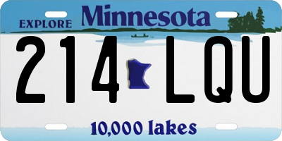 MN license plate 214LQU