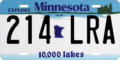 MN license plate 214LRA
