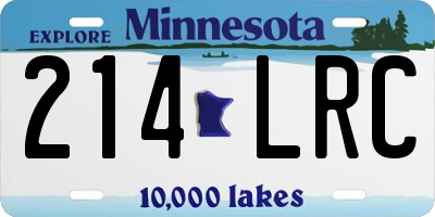 MN license plate 214LRC