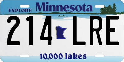 MN license plate 214LRE