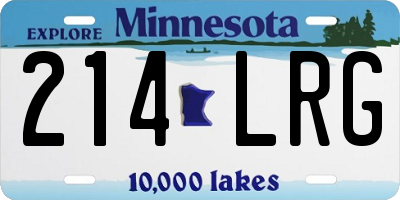 MN license plate 214LRG