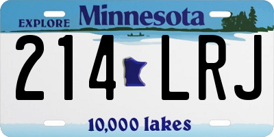 MN license plate 214LRJ