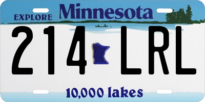 MN license plate 214LRL