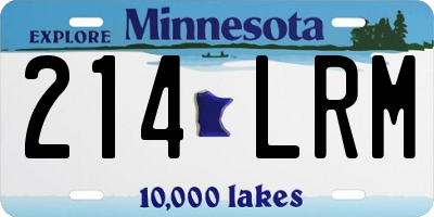 MN license plate 214LRM
