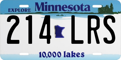 MN license plate 214LRS
