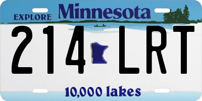 MN license plate 214LRT