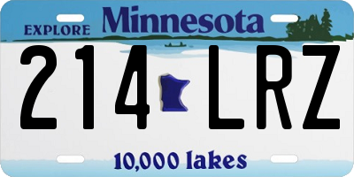 MN license plate 214LRZ
