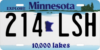 MN license plate 214LSH