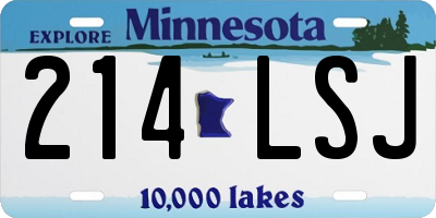MN license plate 214LSJ