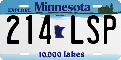 MN license plate 214LSP
