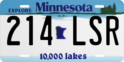 MN license plate 214LSR