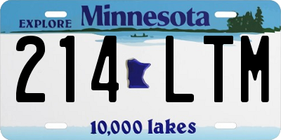 MN license plate 214LTM