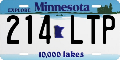 MN license plate 214LTP