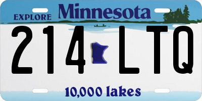 MN license plate 214LTQ