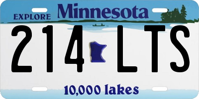 MN license plate 214LTS