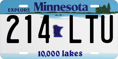 MN license plate 214LTU