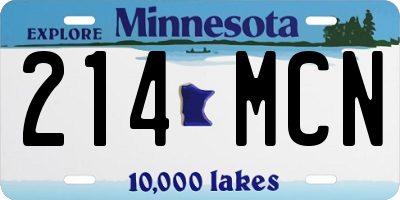 MN license plate 214MCN