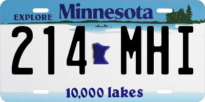 MN license plate 214MHI