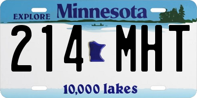 MN license plate 214MHT