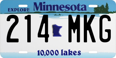 MN license plate 214MKG