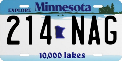 MN license plate 214NAG