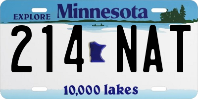 MN license plate 214NAT