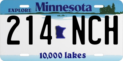 MN license plate 214NCH