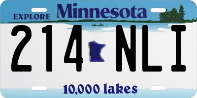 MN license plate 214NLI