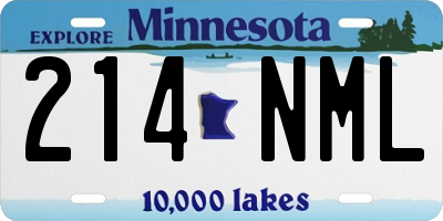 MN license plate 214NML