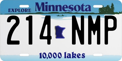 MN license plate 214NMP