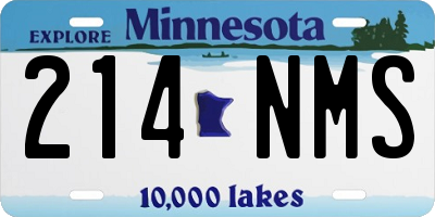 MN license plate 214NMS