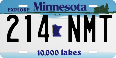 MN license plate 214NMT