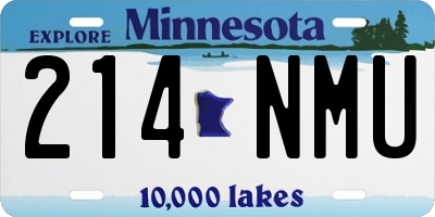 MN license plate 214NMU