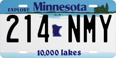 MN license plate 214NMY
