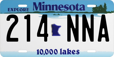MN license plate 214NNA