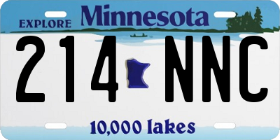 MN license plate 214NNC
