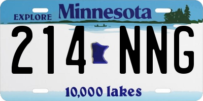MN license plate 214NNG