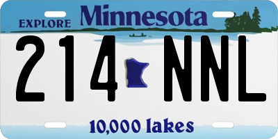 MN license plate 214NNL