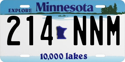 MN license plate 214NNM