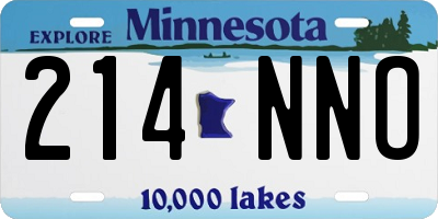 MN license plate 214NNO