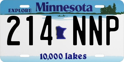 MN license plate 214NNP