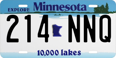 MN license plate 214NNQ