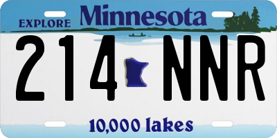 MN license plate 214NNR