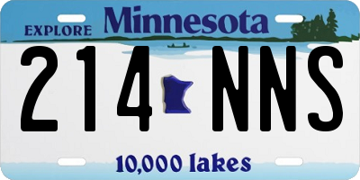 MN license plate 214NNS