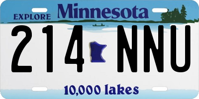 MN license plate 214NNU