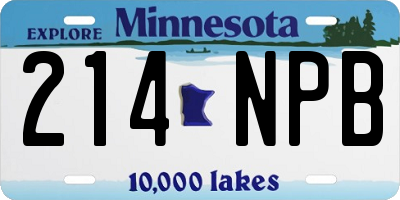MN license plate 214NPB