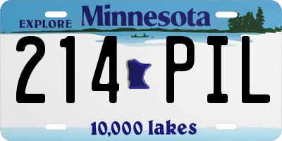 MN license plate 214PIL