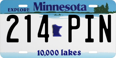 MN license plate 214PIN