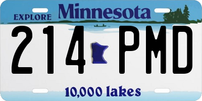 MN license plate 214PMD