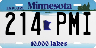 MN license plate 214PMI